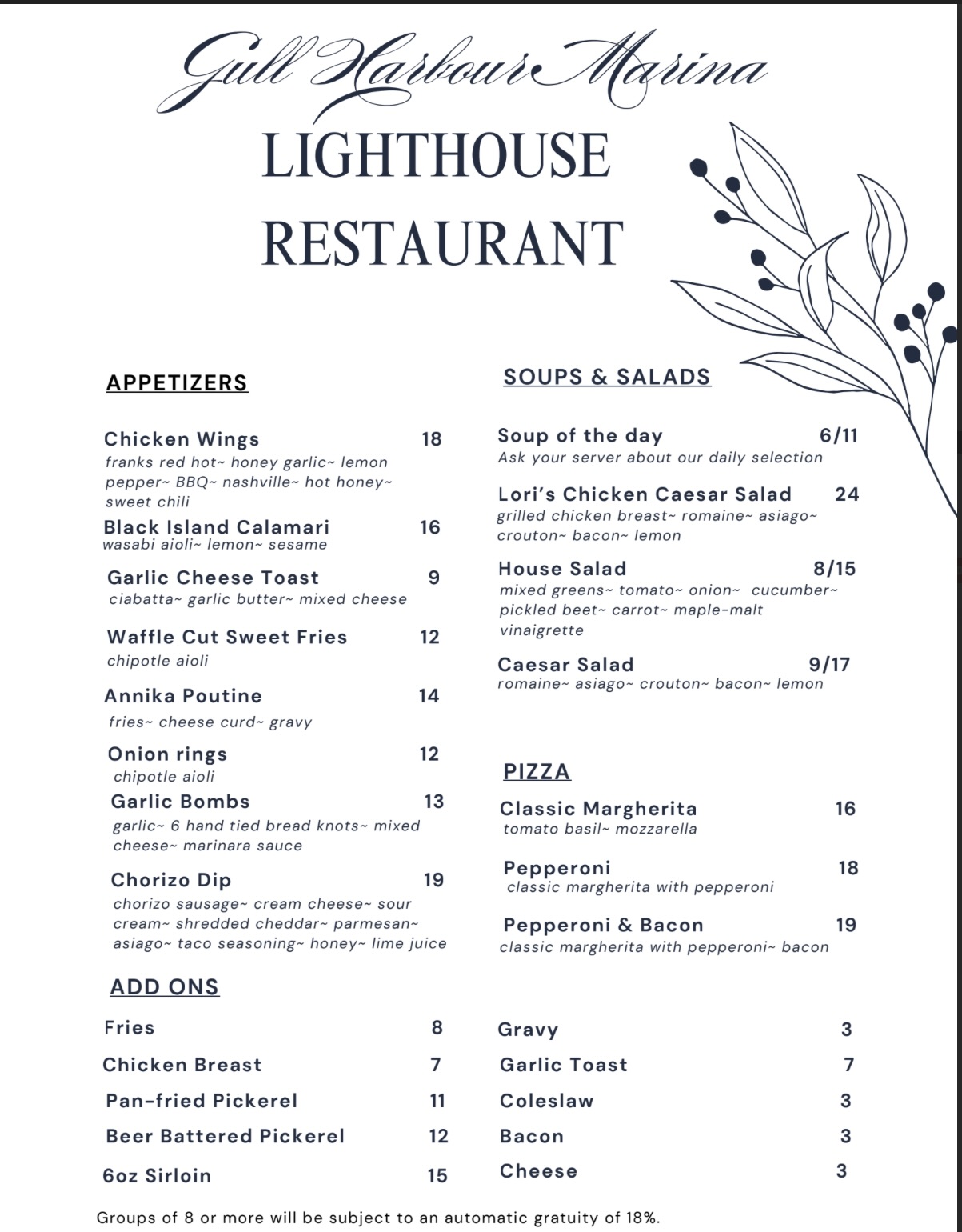 The Lighthouse Inn — Restaurant + Lounge – Gull Harbour Marina and  Lighthouse Inn, image size:1203x1540